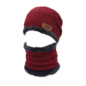 Winter Knitted Hat and Scarf Set