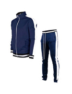 Load image into Gallery viewer, Men&#39;s Stripe Tracksuits Zipper Pocket Hoodie Sweatshirt Sweatpants 2Pcs-Set
