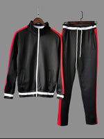 Load image into Gallery viewer, Men&#39;s Stripe Tracksuits Zipper Pocket Hoodie Sweatshirt Sweatpants 2Pcs-Set
