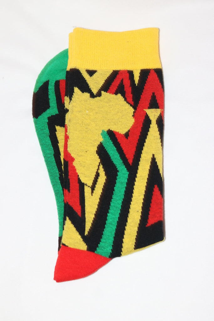 African Ethnic Style socks:  Print socks colorful socks