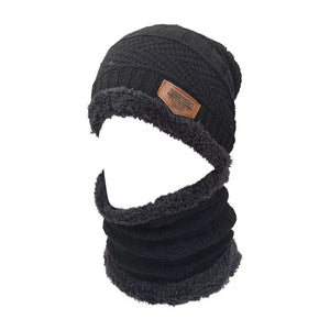 Winter Knitted Hat and Scarf Set